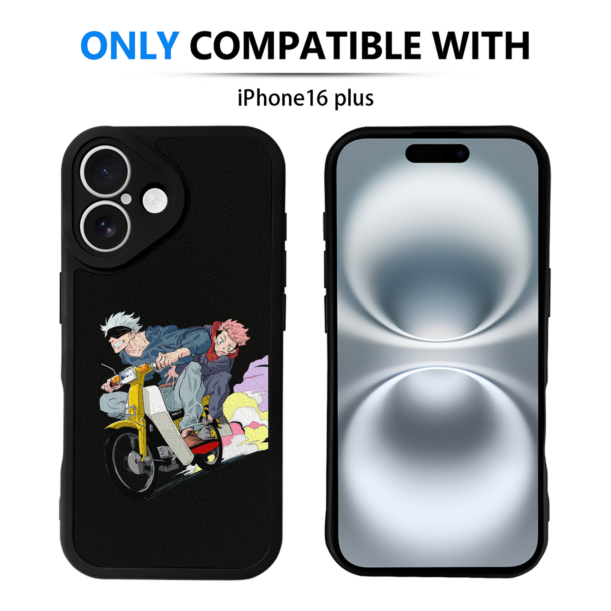（画像用） 呪術廻戦 Jujutsu Kaisen 【iPhone 16シリーズ対応】シリコンスマホケース（レザー調） 材質：シリコン